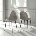 Athens Dining Chair (X2 Per Box) - Grey Faux Leather