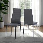 Abbey Dining Chair (X2 Per Box) - Grey Faux Leather