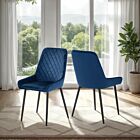 Avery Dining Chair (X2 Per Box) - Sapphire Blue Velvet