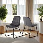Lukas Dining Chair (X2 Per Box) - Grey Velvet