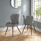 Quebec Dining Chair (X4 Per Box) - Grey Faux Leather