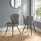 Quebec Dining Chair (X4 Per Box) - Grey Faux Leather