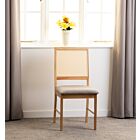Ellis Dining Chair (X2 Per Box) - Oak Effect/Grey Fabric