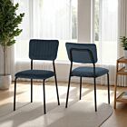 Sheldon Dining Chair (X4 Per Box) - Navy Blue Velvet Fabric