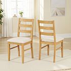 Cambridge Dining Chair (X2 Per Box) - Honey/Oat Fabric
