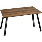 Quebec Straight Edge Dining Table - Medium Oak Effect