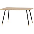 Hamilton Medium Dining Table - Medium Oak Effect/Black