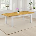 Windsor Large Extending Dining Table - Pebble Grey/Oak