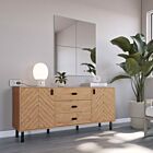 Leon 2 Door 3 Drawer Sideboard - Medium Oak Effect