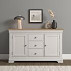 Bordeaux 2 Door 3 Drawer Sideboard - Ivory/Oak