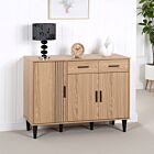 Tessa 3 Door 2 Drawer Sideboard - Natural Oak Effect