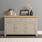 Windsor 3 Door 3 Drawer Sideboard - Putty/Oak
