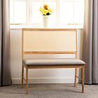 Ellis Dining Bench - Oak Effect/Grey Fabric