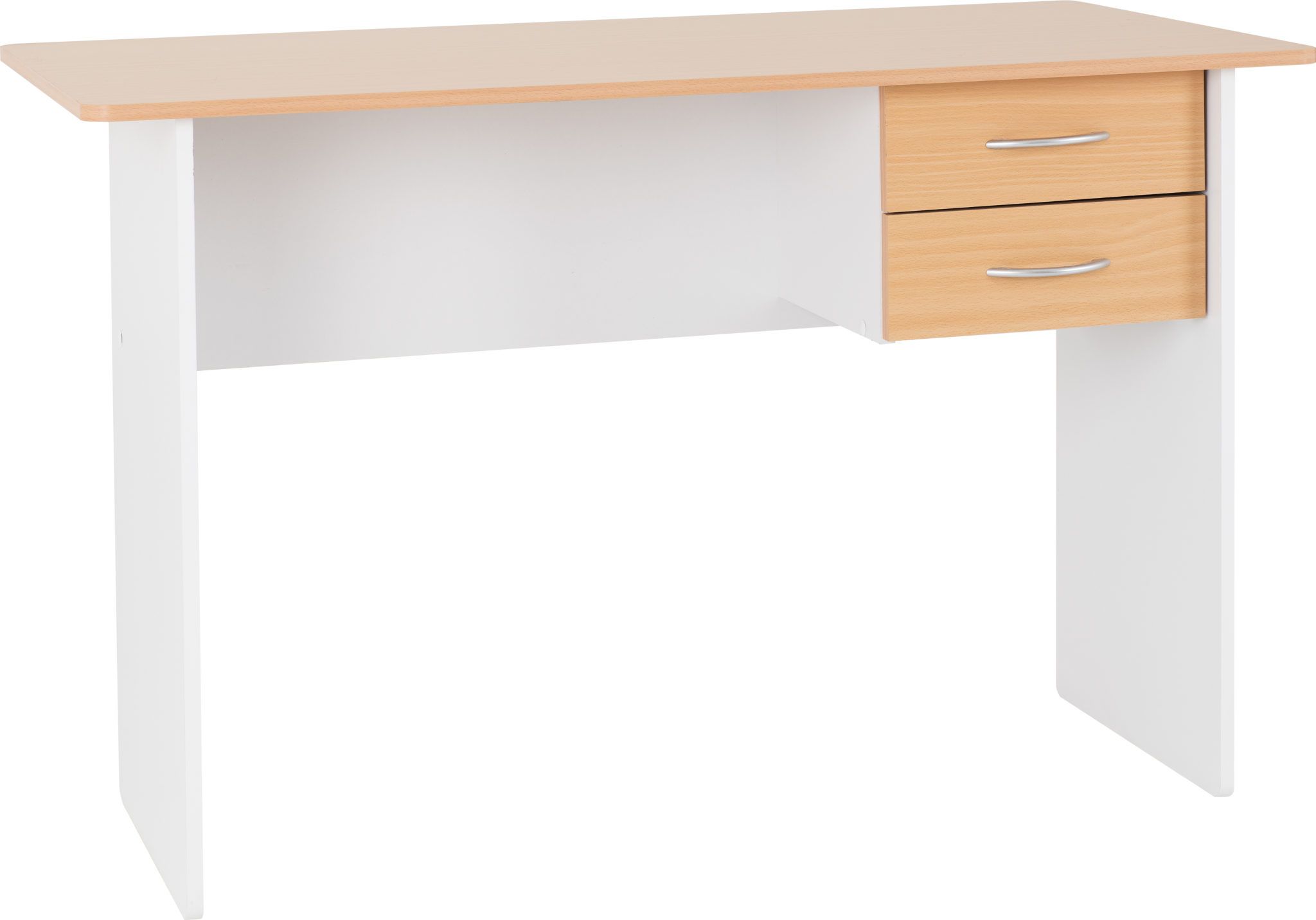 beech and white desk