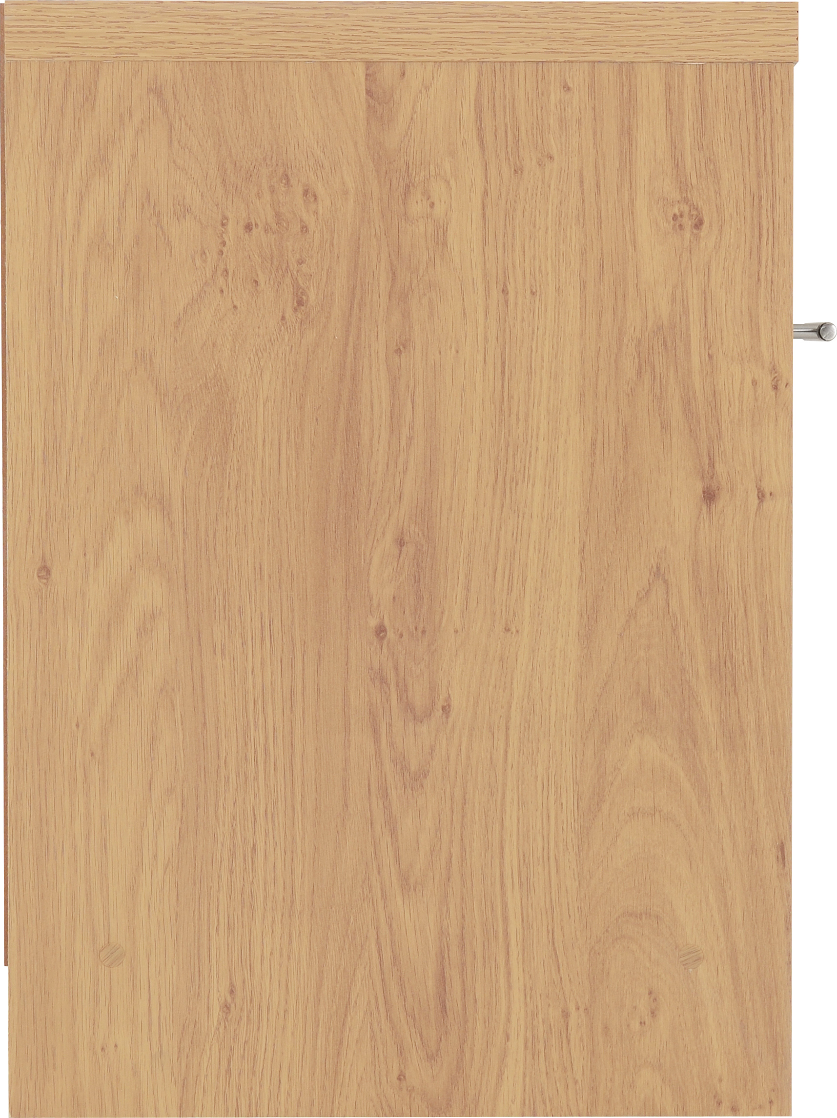 Seville 1 Drawer Bedside Cabinet - Light Oak Effect Veneer/Black High Gloss