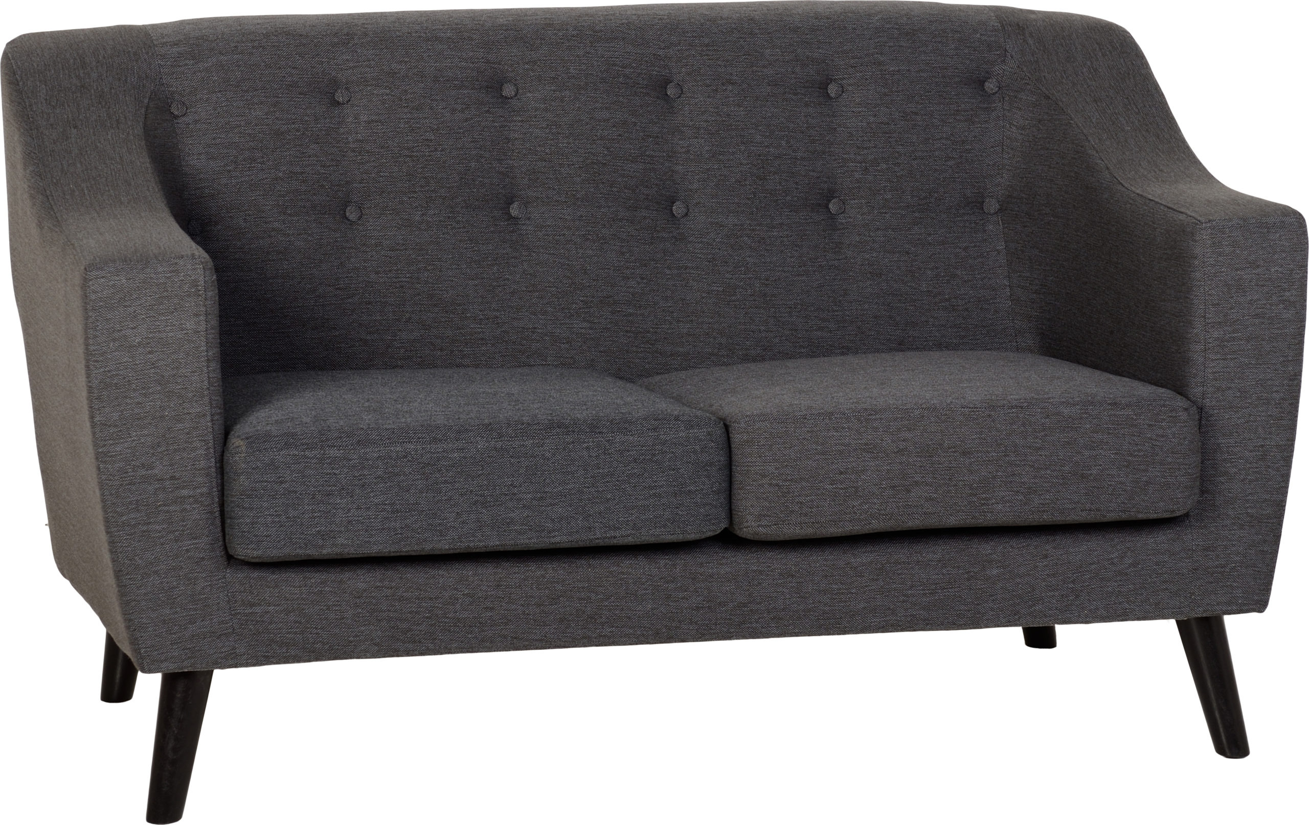 Ashley 2 Seater Sofa - Dark Grey Fabric