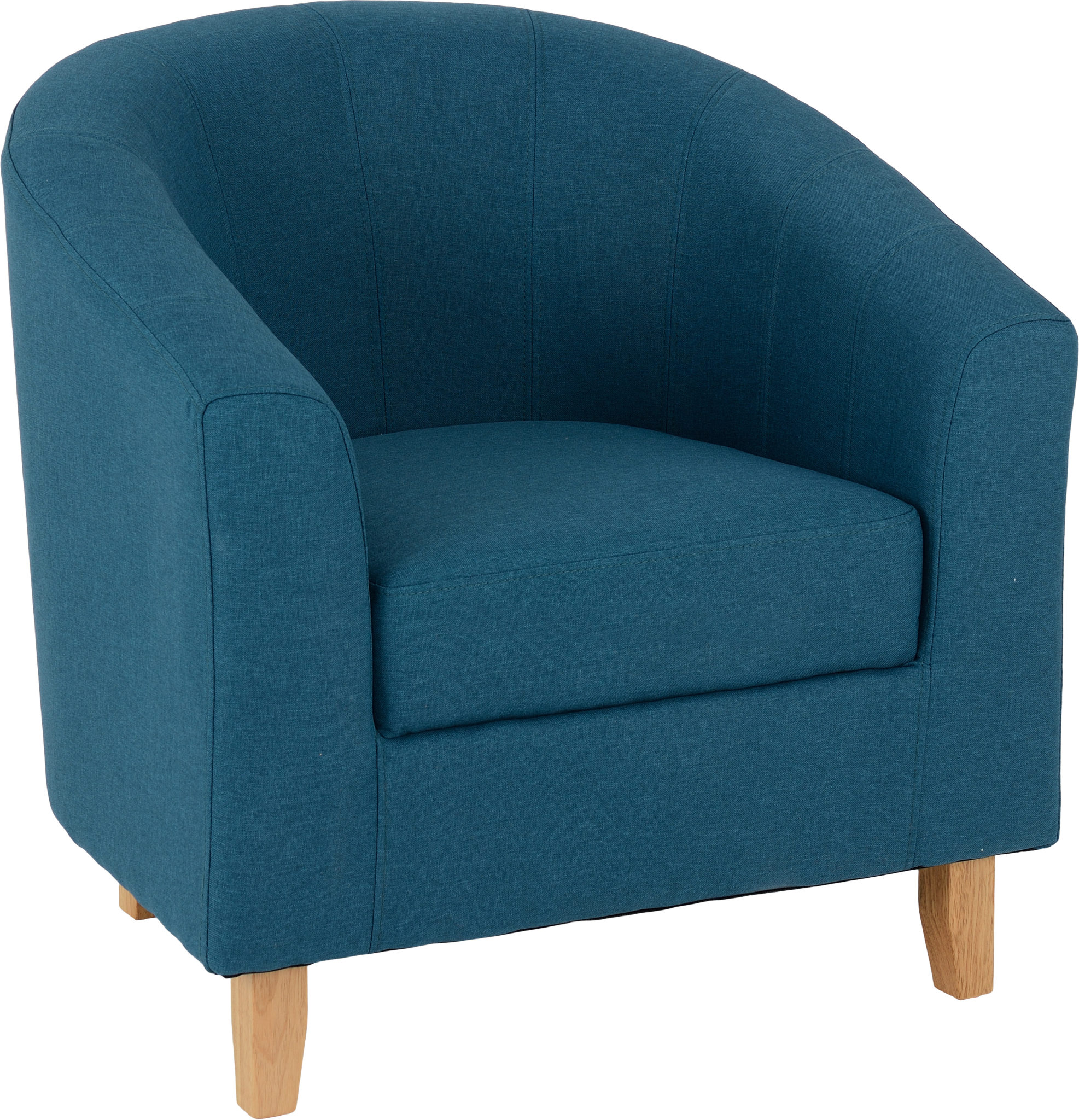 300-309-027 - Tempo Tub Chair - Petrol Blue Fabric - Seconique