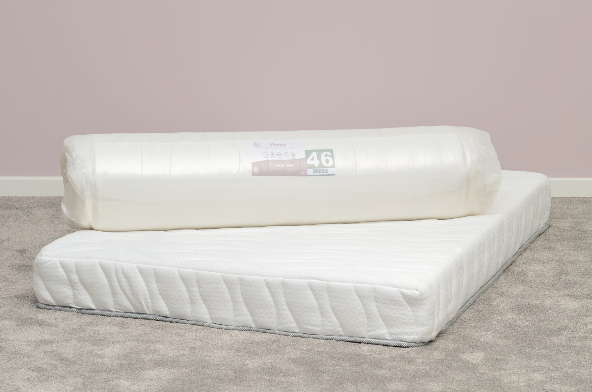 memory foam rolled mattress with medium firm tension
